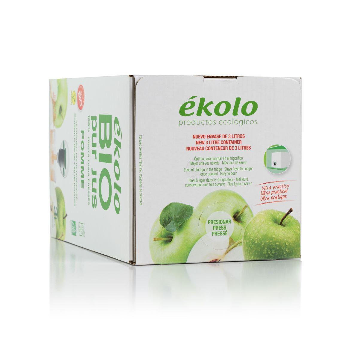 Sumo de maçã 100% espremido em saqueta Bio Ékolo bio 3L
