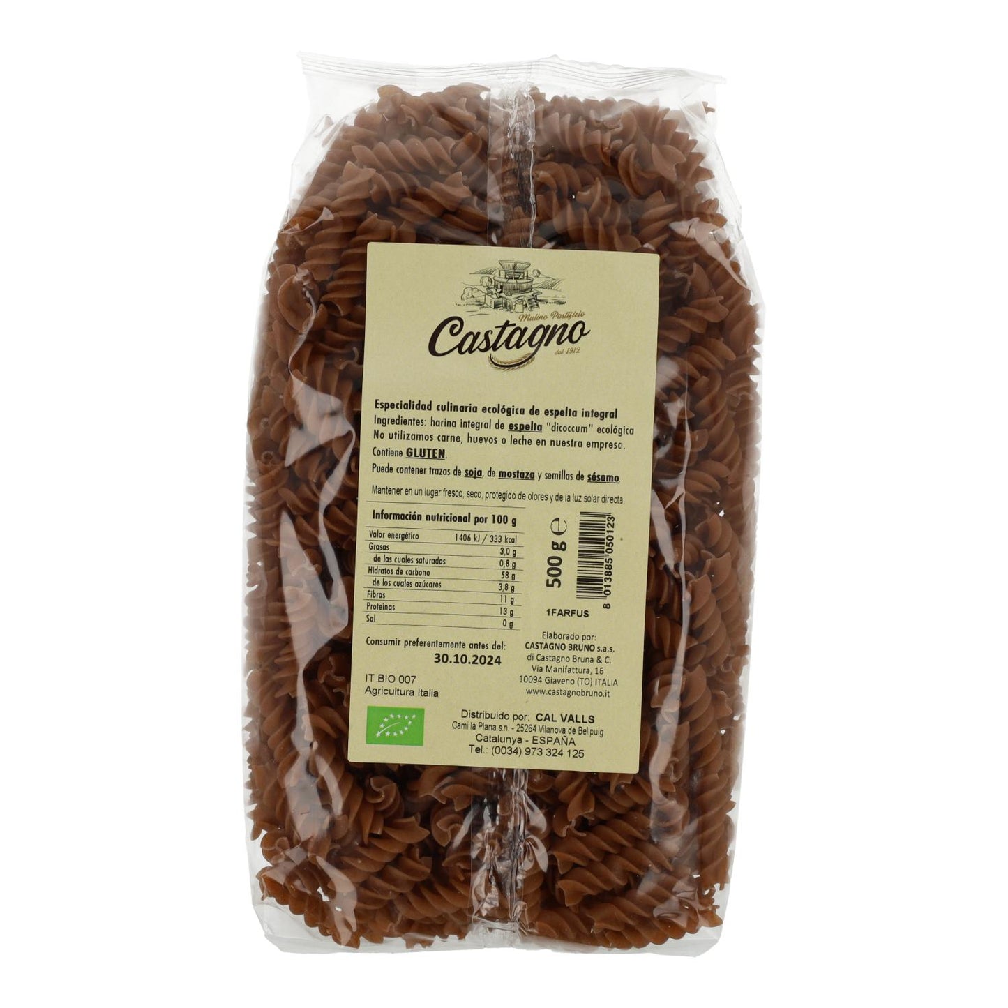 DICOCCUM ECO Castagno Espelta Inteira Espirais 500 g