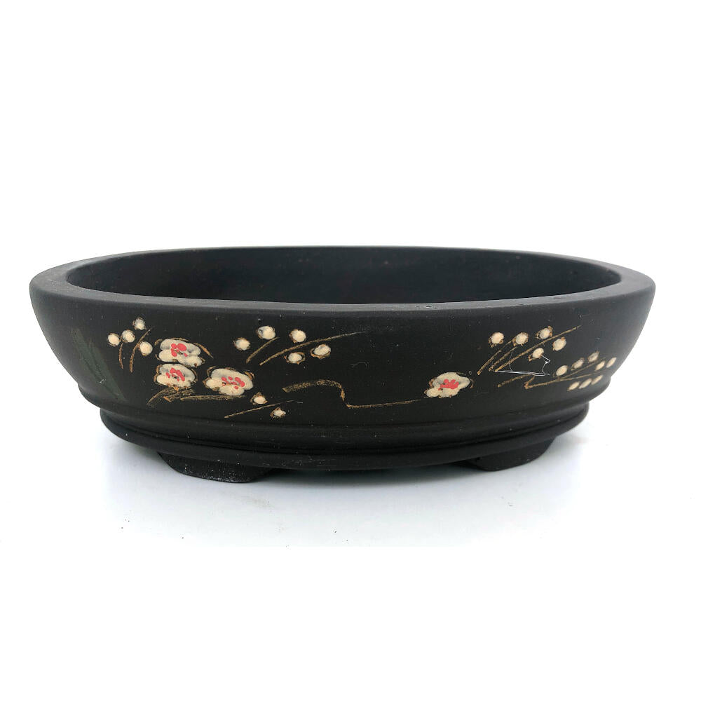 Tiesto Oval Gres Con Dibujos 19x4.5cm_0