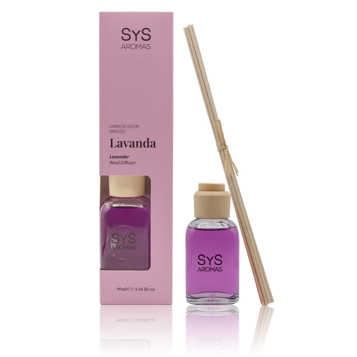 Ambientador Mikado de Lavanda Origins SYS Aromas 90 ml | Aroma Floral y Agreste | Relajante_0