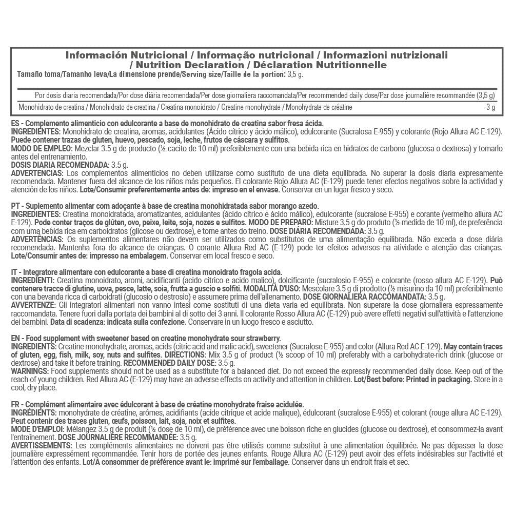 Creatina Monohidrato 200 Mesh - 300g - Fresa Acida - Aumento De La Masa Muscular - Masmusculo_5