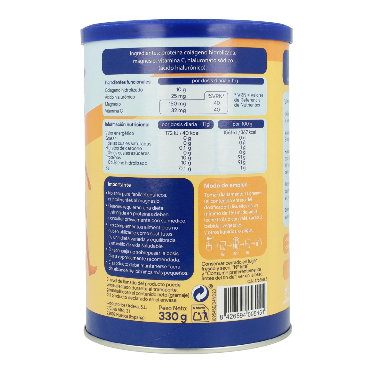 Colágeno em pó complexo Colnatur 330 gr