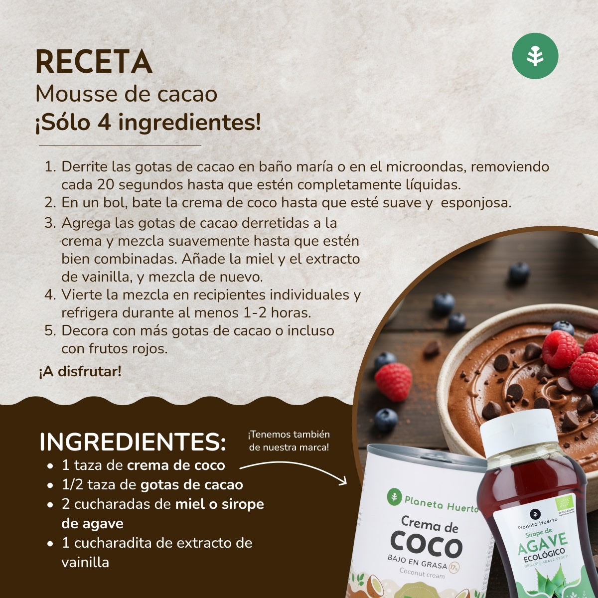 Pepitas de Chocolate 100% Cacau Biológico da Planeta Huerto 200 g