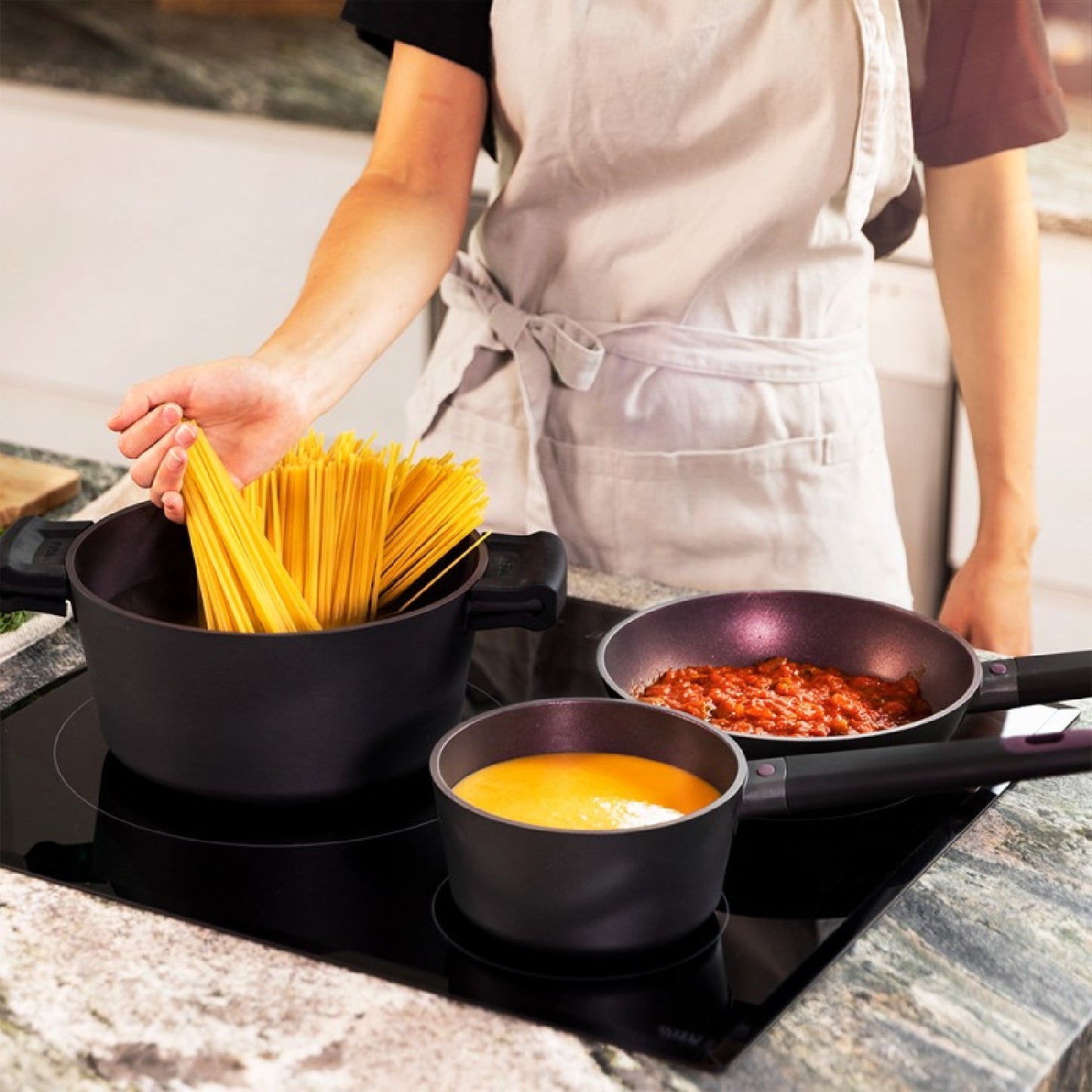 Olla Polka Experience 28 Pot Titan. Diámetro 28 Cm, Aluminio Fundido, Revestimiento Antiadherente Teflon Select, Apta Para Todo Tipo De Cocinas Y La_4
