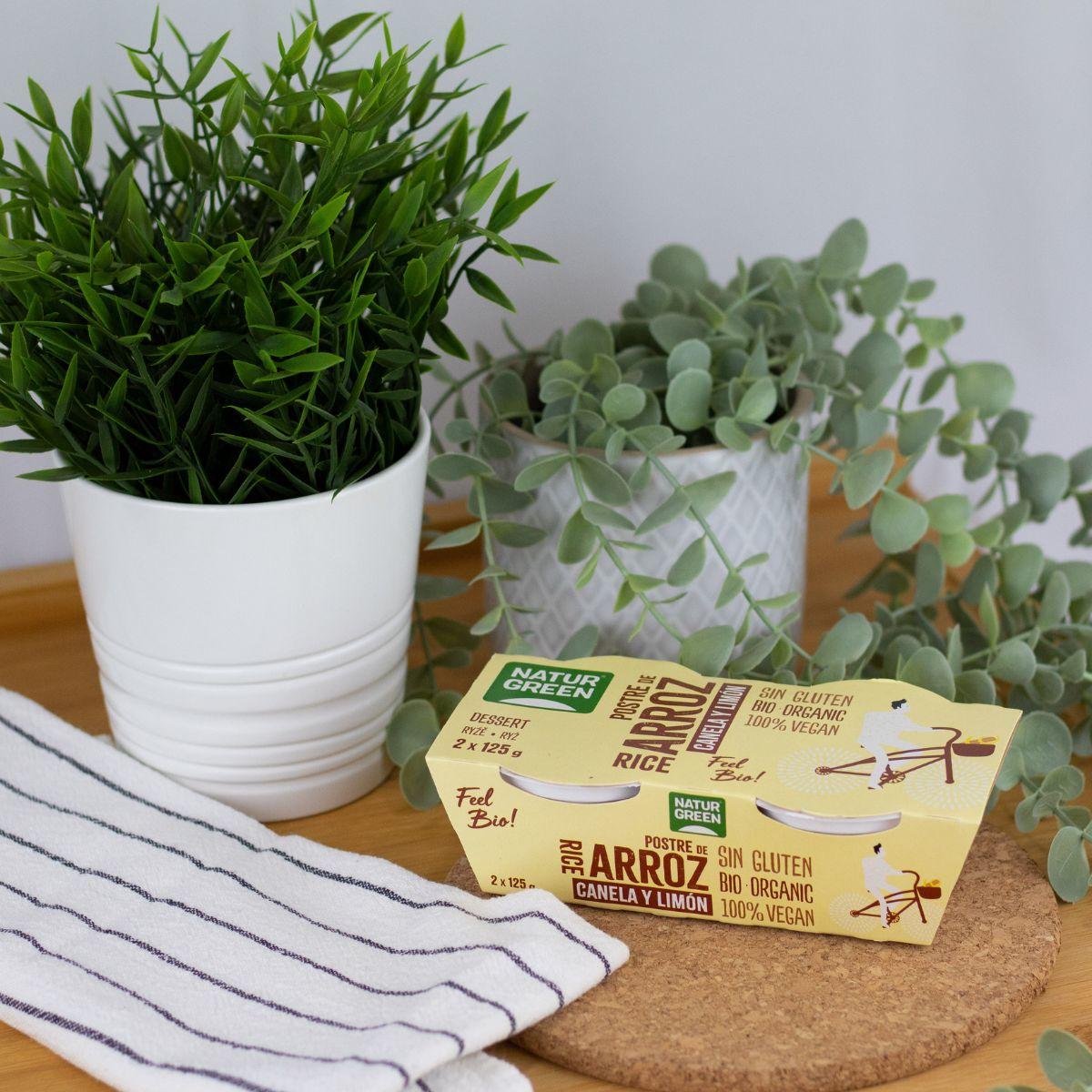 Sobremesa de Arroz com Canela e Limão NaturGreen, 2 x 125 g