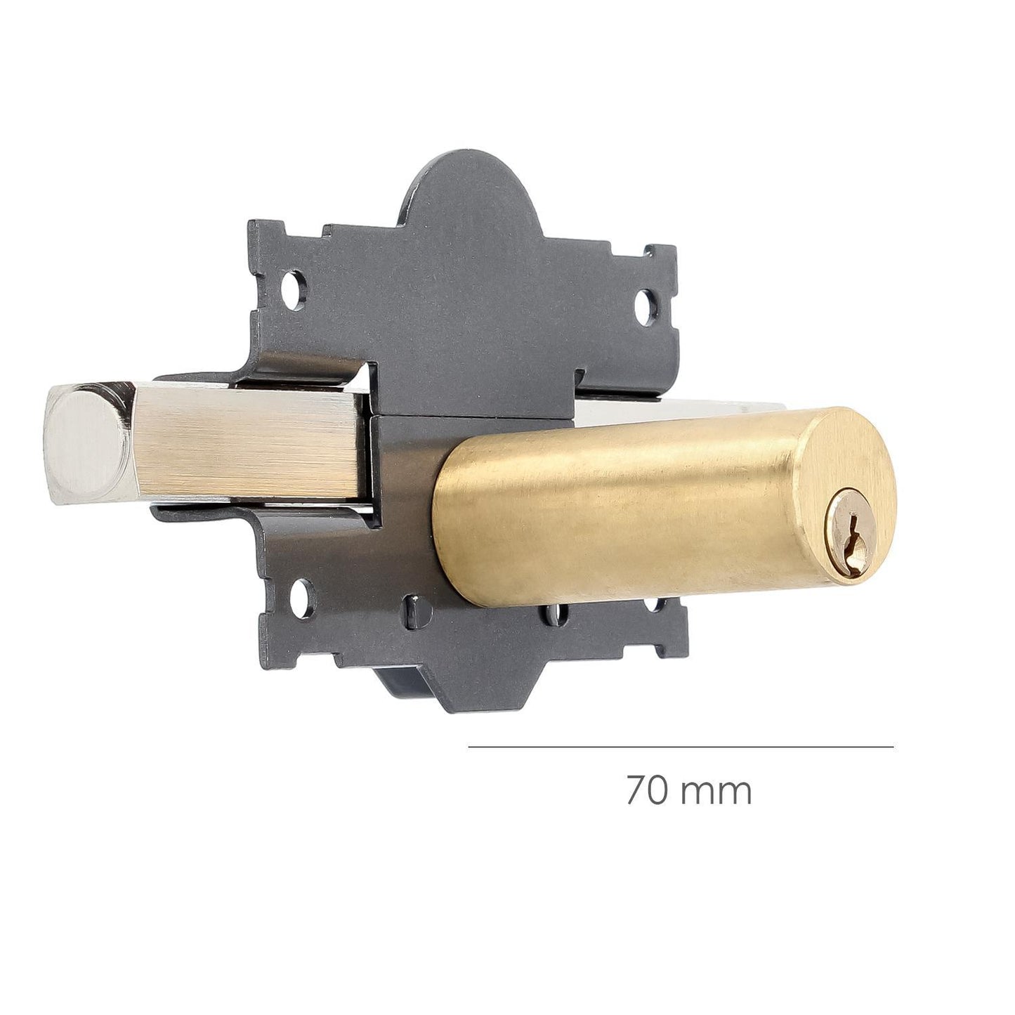 Cerrojo B-3 Llave Y Pulsador Pasador De 161mm Cilindro Redondo De 70mm