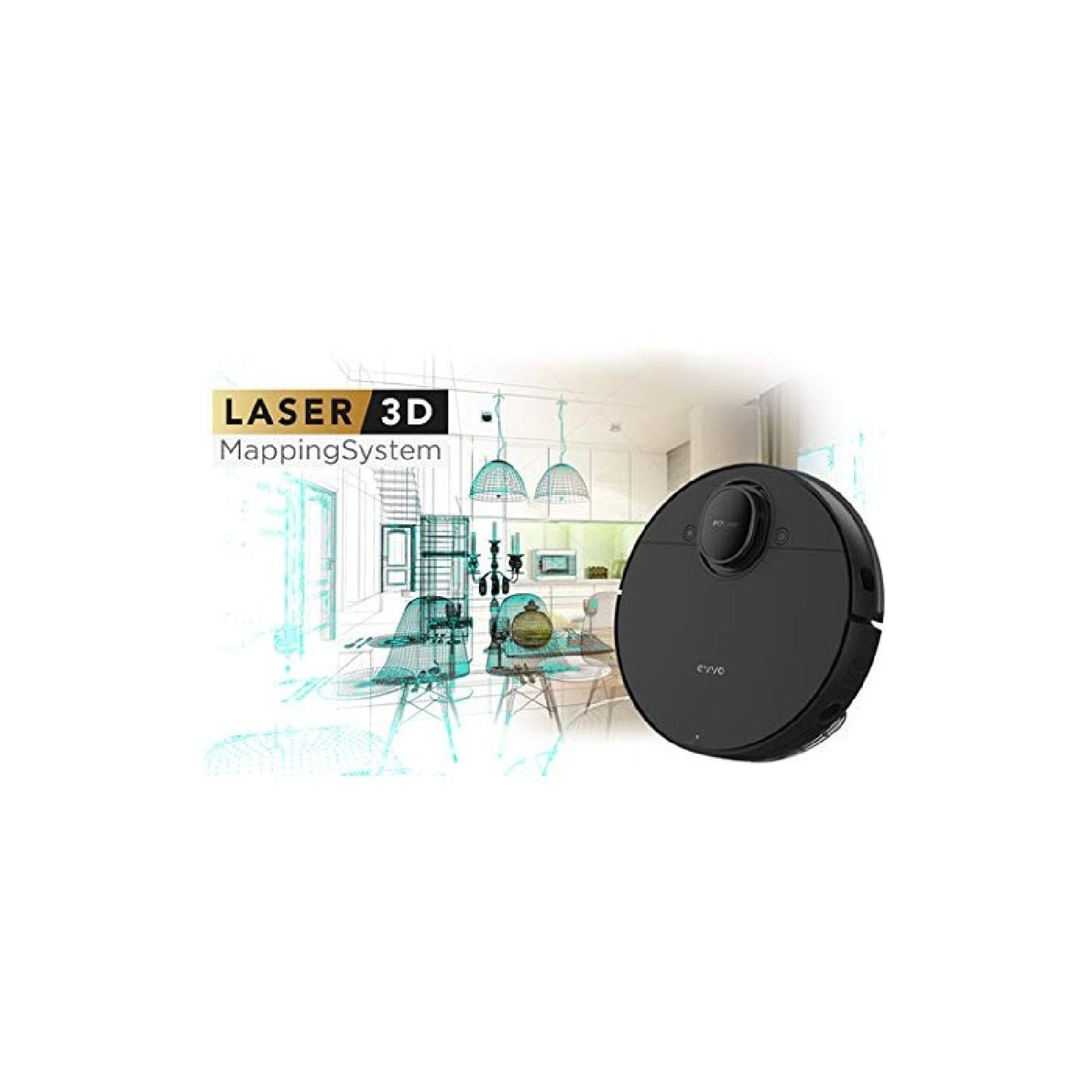 Evvo Robot Aspirador R7 Láser- 4000pa, Motor Inverter, Navegación Laser 360º, Mapeo Inteligente, Función Fregado, Filtro Hepa, Anti-colisiones Y Ant_4