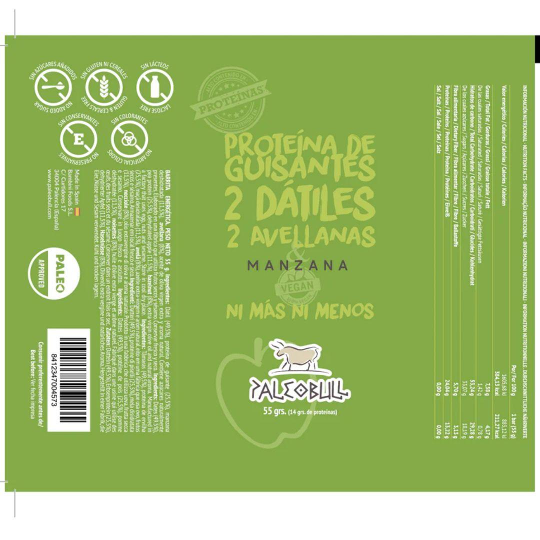 Barra energética Paleobull de maçã, tâmara e avelã 55 g