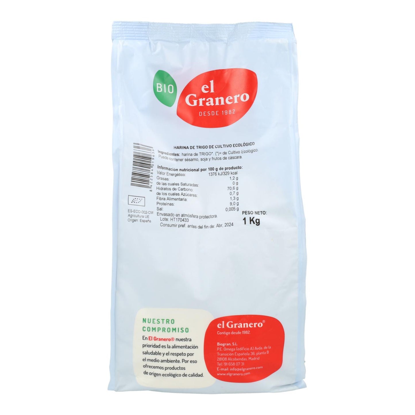 Farinha de Trigo Biológica El Granero 1Kg