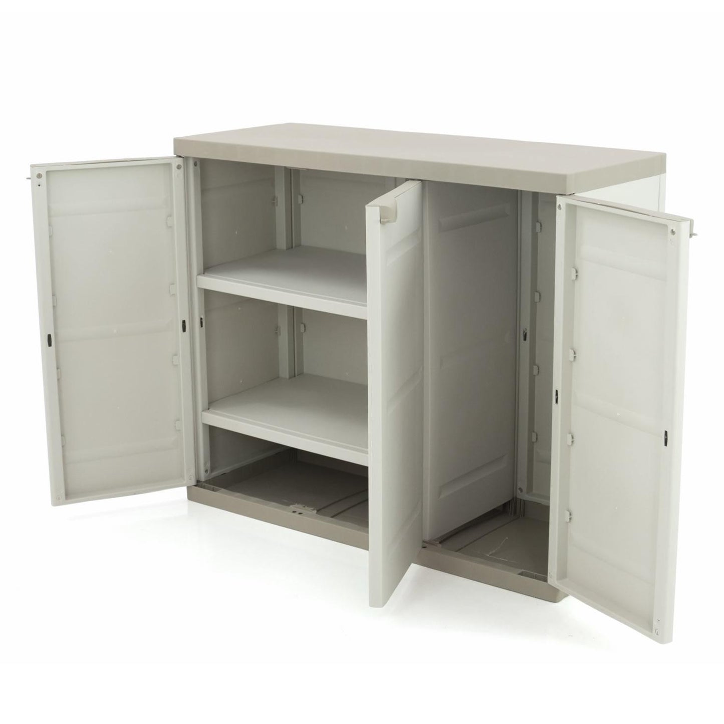 Meio roupeiro com 3 portas 105 cm Titânio Plastiken Bege