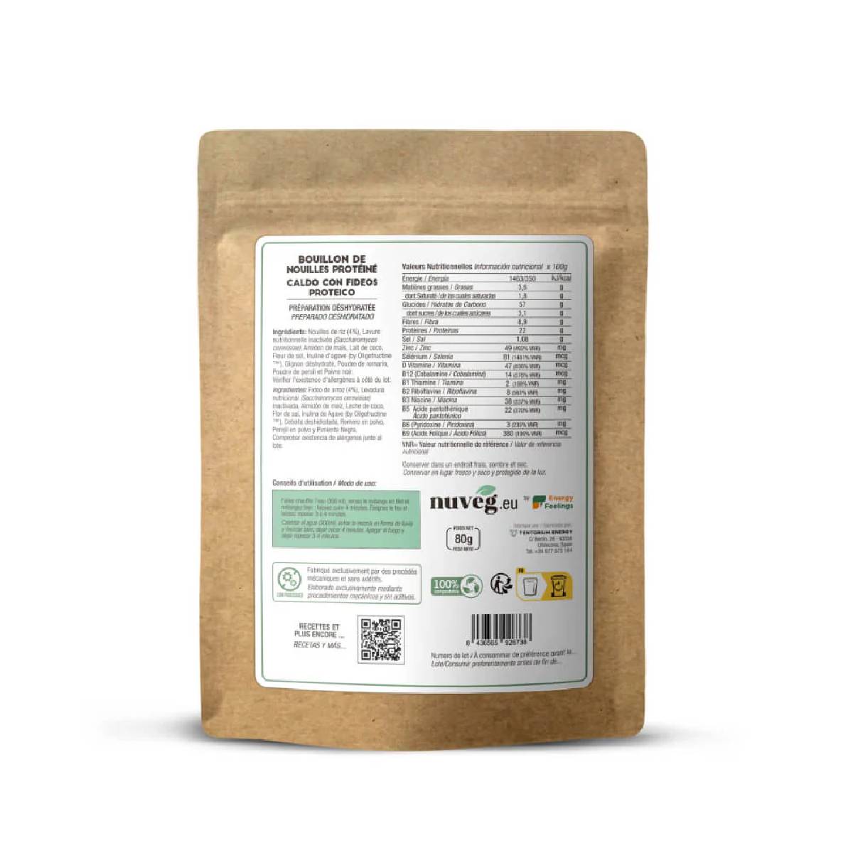 Caldo de Proteína Nuveg com Massa 80g