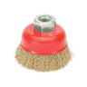 Cepillo Taza Con Alambre De Acero Latonado Rosca M14, Ø 65 Mm. Alambre De Ø 0,30 Mm.