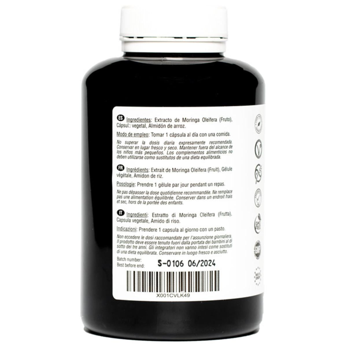 Moringa oleifera 6000 mg 180 cápsulas vegan Hivital