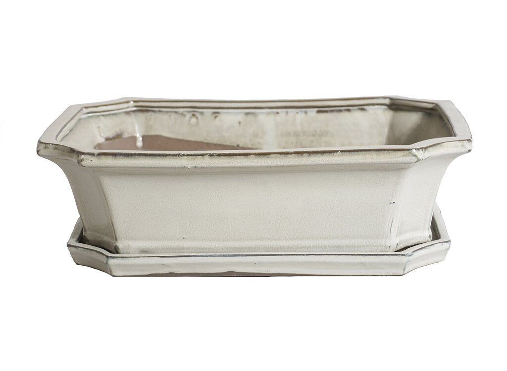 Tiesto Rectangular Crema Con Plato 20x15x6cm_0