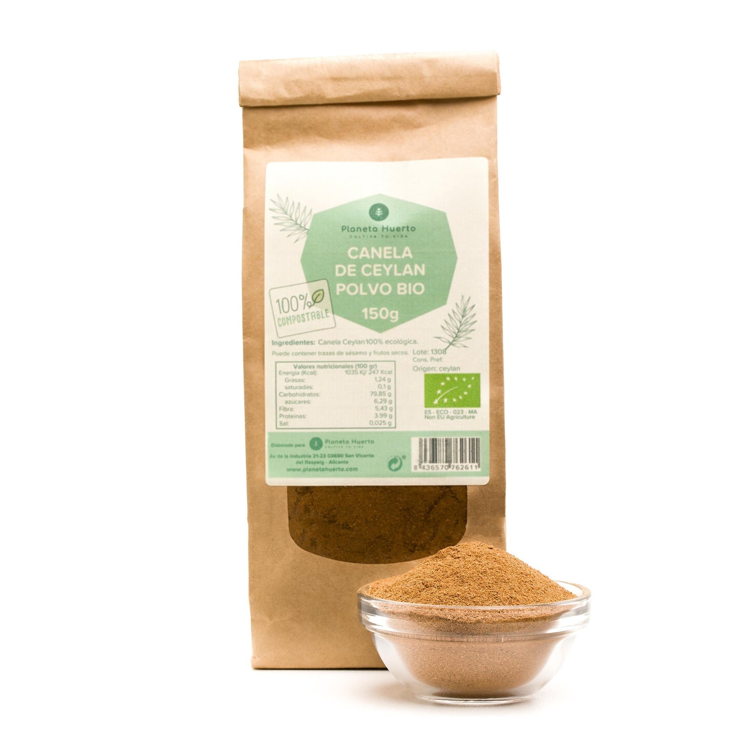 Canela em Pó do Ceilão ECO Planeta Huerto 150g