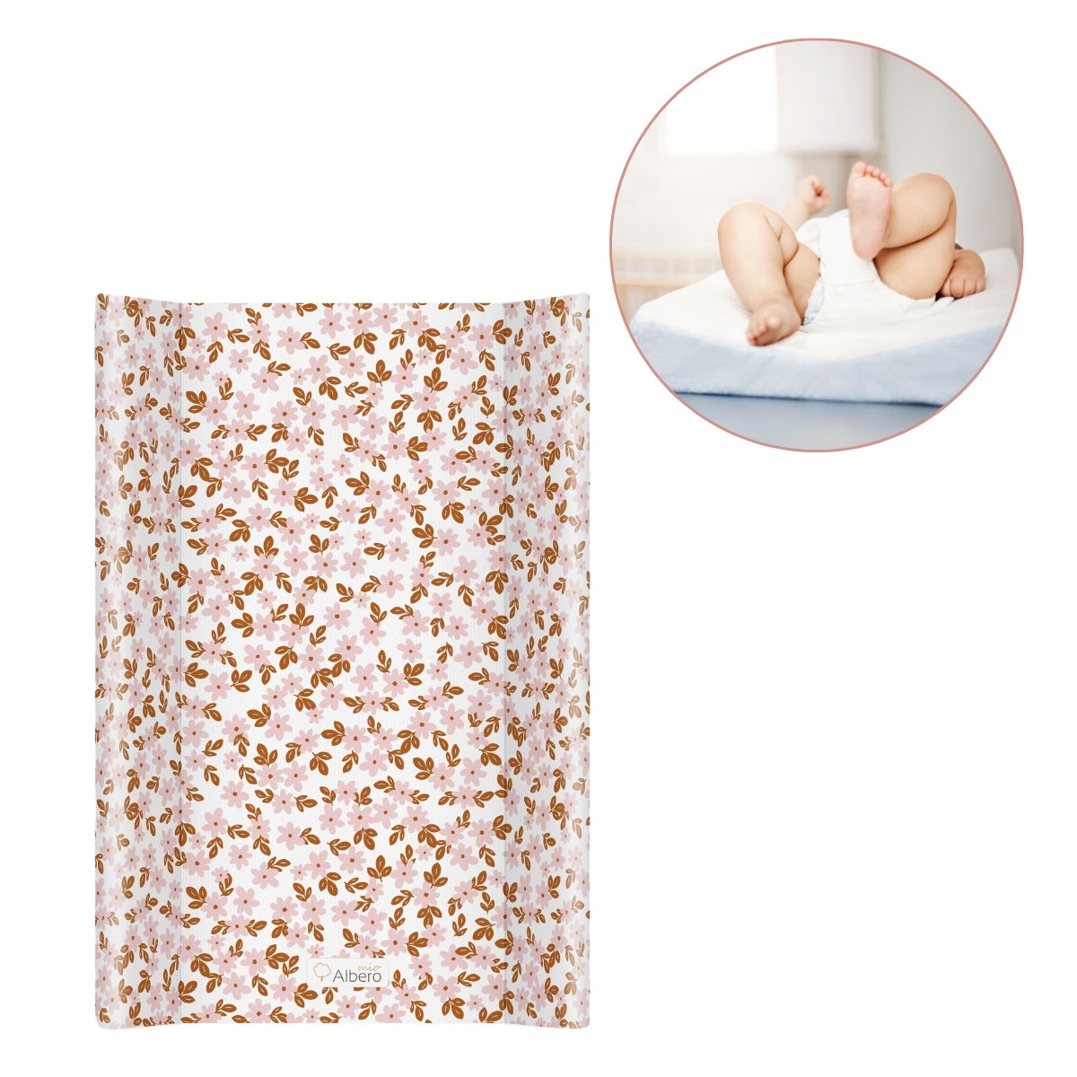 Cambiador Base Rígida Para Cuna 70x47 Retro Flower_5