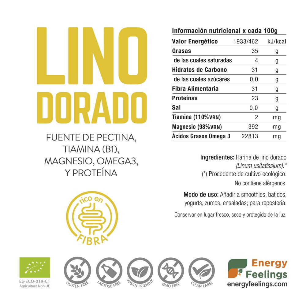Pó de Linho Dourado Energy Feelings 1 kg