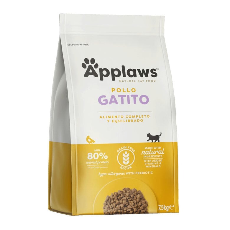 Applaws Cat Dry Kitten Chicken 7,5 g Alimento natural sem cereais para gatinhos