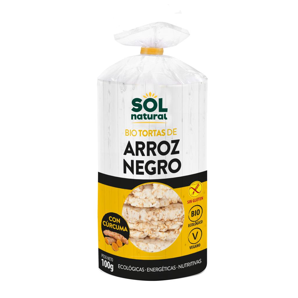Bolinhos de Arroz Preto e Cúrcuma Sol Natural 100 g