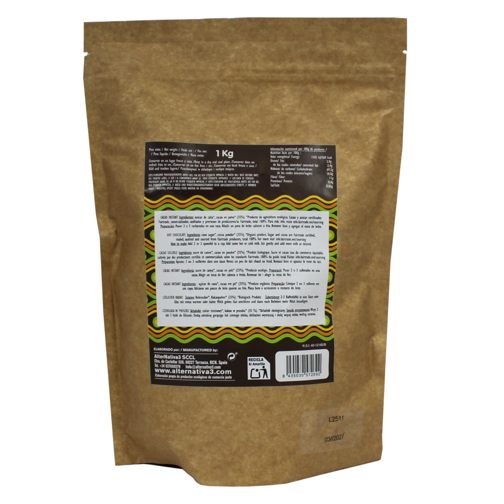 Alternativa ao Cacau Instantâneo Biológico 1 kg