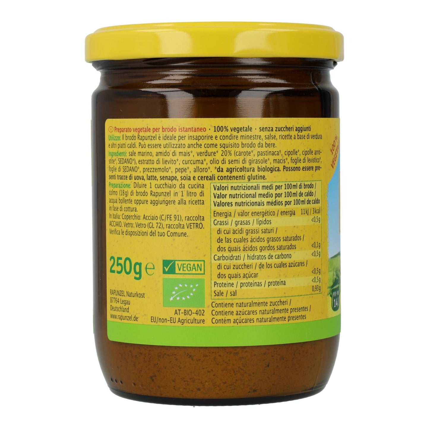Caldo de Legumes Rapunzel, 250 g