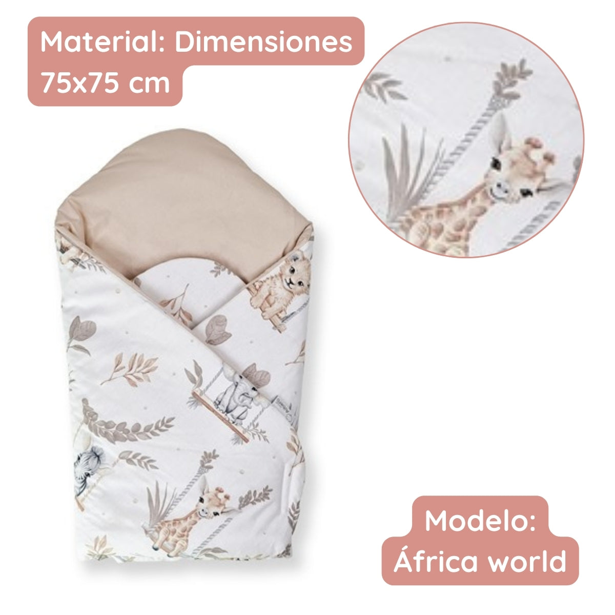 Saco Capazo Arrullo Bebé Africa World_2