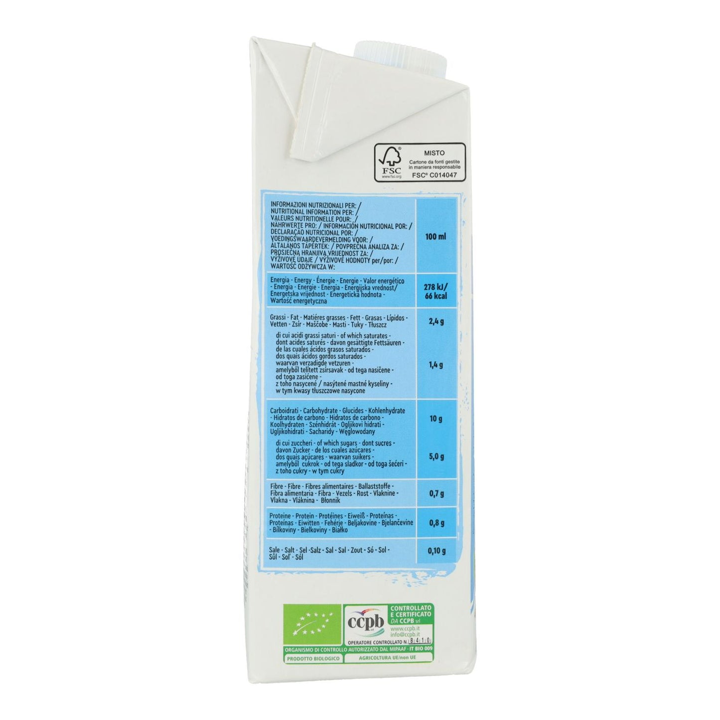 Pack de 6 bebidas Vitariz de arroz e coco 1 L