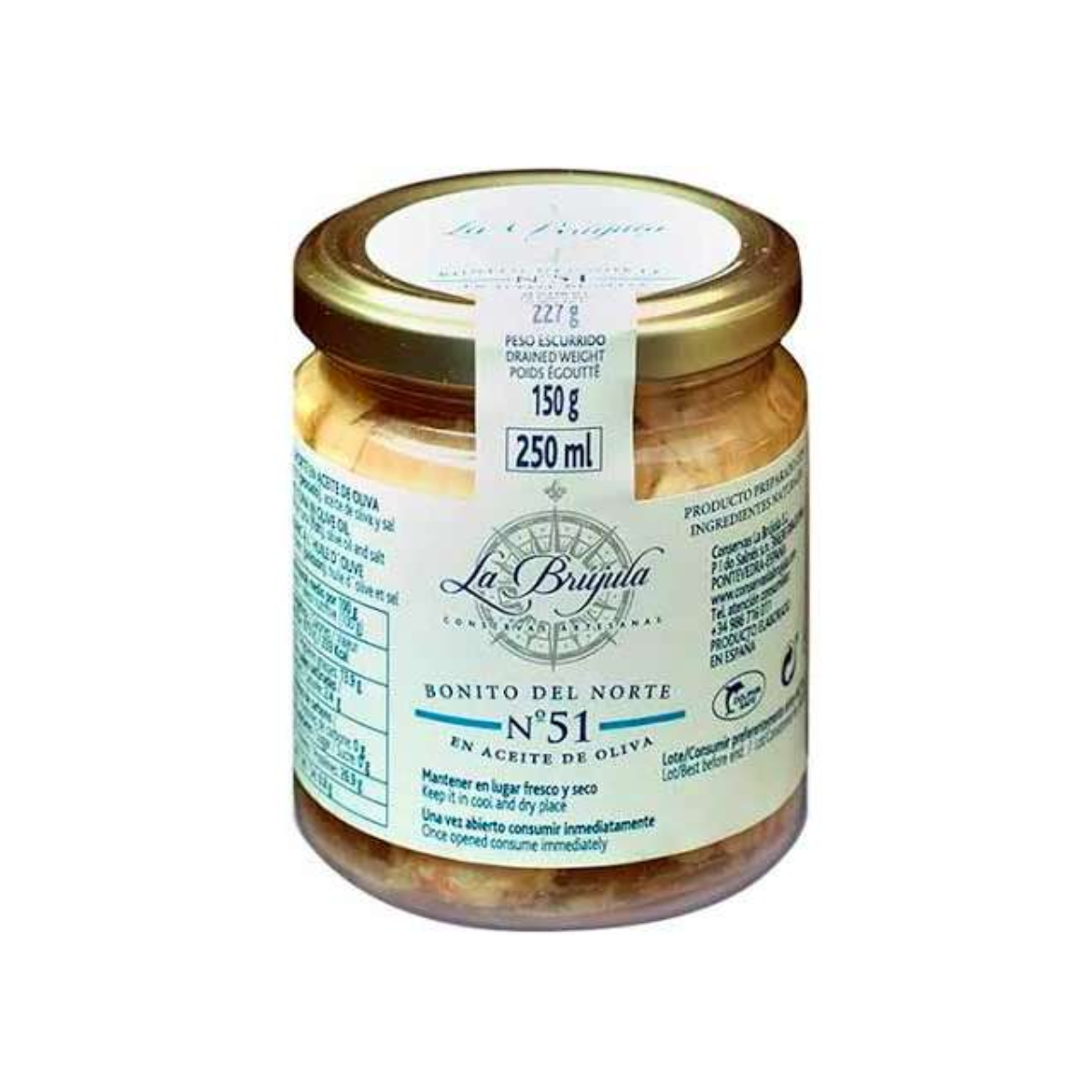 Peixe branco em azeite La Brujula 227 g