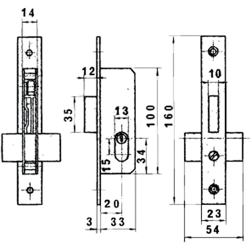 Cerradura Lince 5562n Hn/20 Mm.