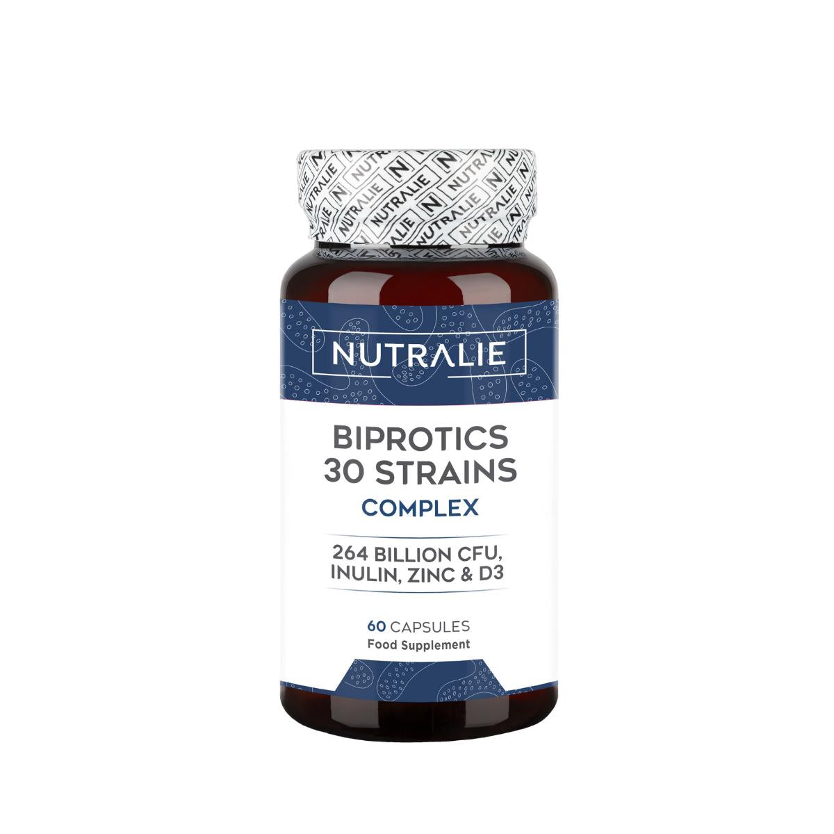 Nutralie Probióticos Intestinais 30 Estirpes 60 Cápsulas