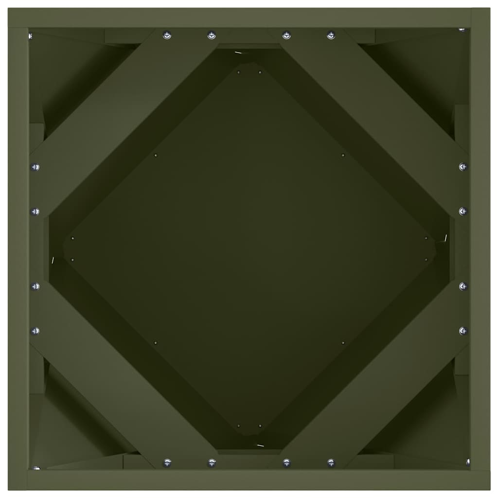 Jardinera Verde Oliva 40 X 40 X 40 Cm Acero_5