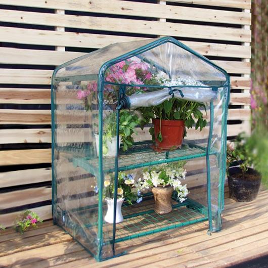 Estufa FATTY 2 Verde com 2 prateleiras, 69x49x93 cm