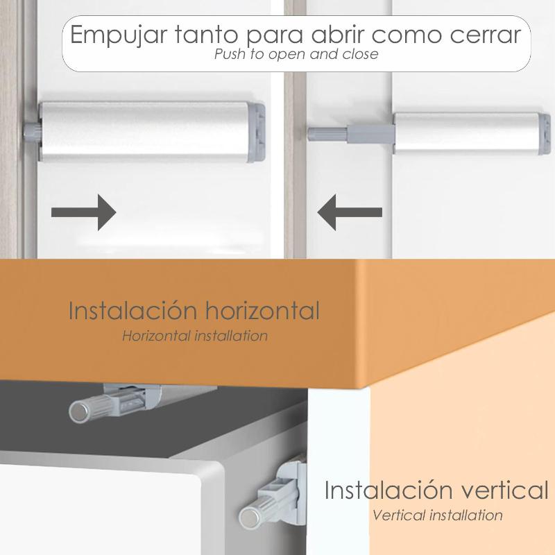 Cierre Iman Para Puerta Armario Presion Magnetica. Pack 2 Piezas Cierre Puerta, Cierre Cajon, Cierre Mueble, Cierre Amortiguador