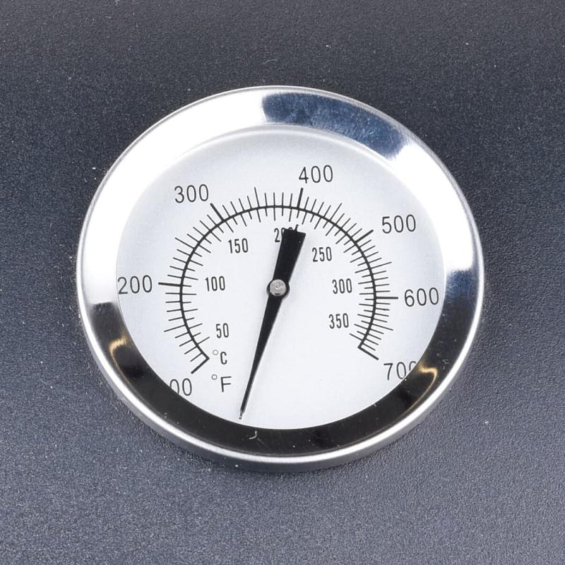 Grelhador a carvão preto + fumador Jamaica para grelhar e fumar com termómetro de aço, grelha dupla, rodas e chaminé integrada