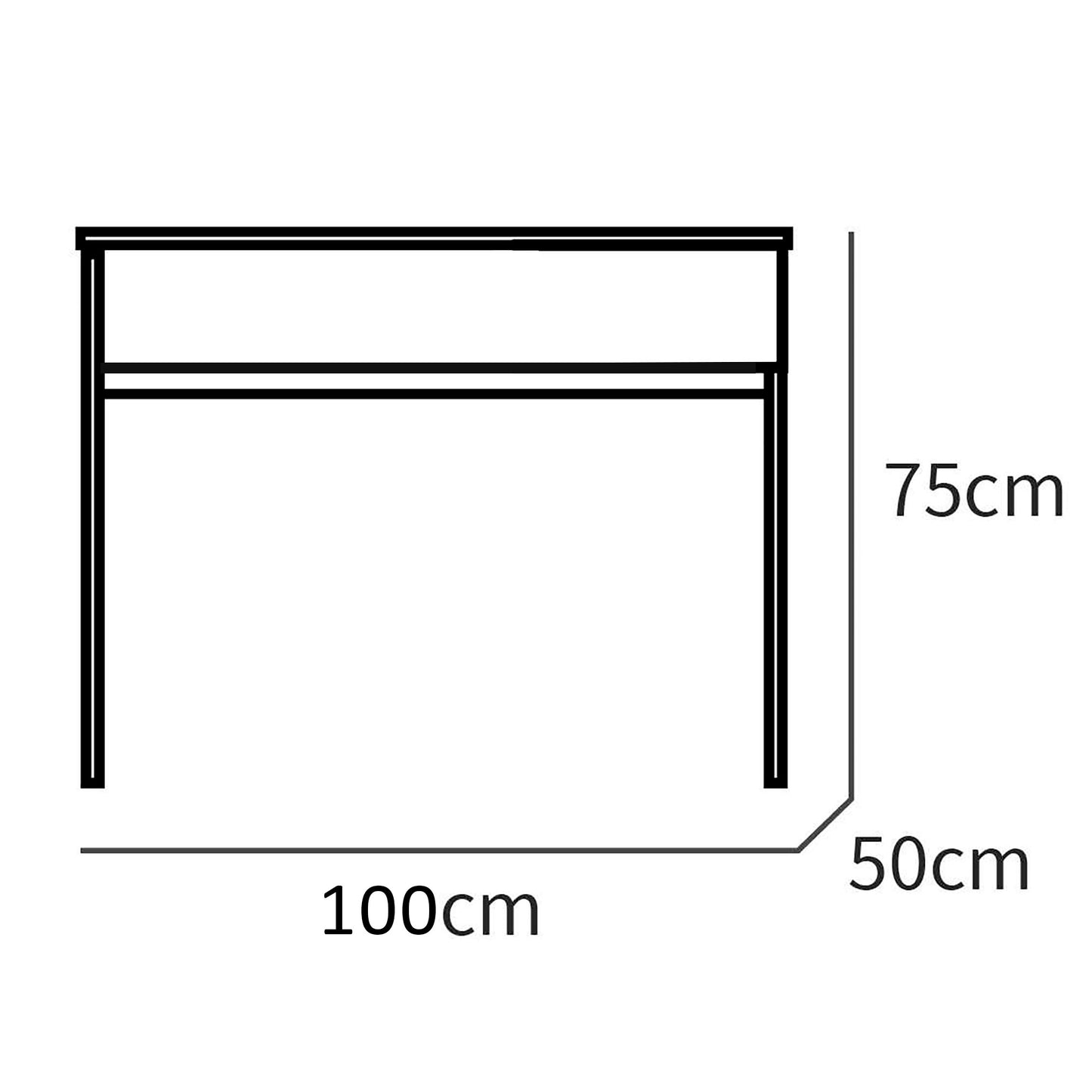 Escritorio, Mesa De Ordenador 75x100x50cm, 1 Cajón, Oficina, Habitación Juvenil, Desk, Tocador, Briebe, Class, Madera_5