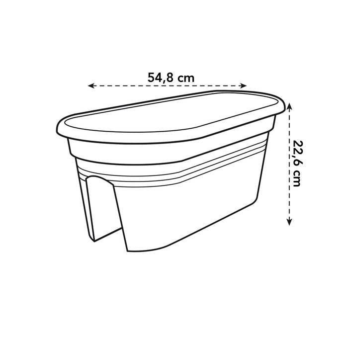 Floreira de varanda Elho Green Basics Terra 55 cm