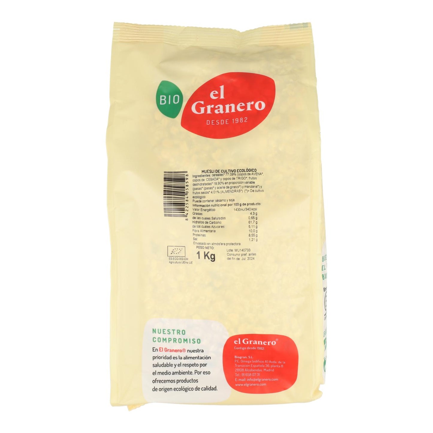 El Granero Muesli Biológico 1 kg