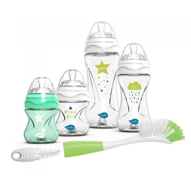 Conjunto de garrafas de oferta verde