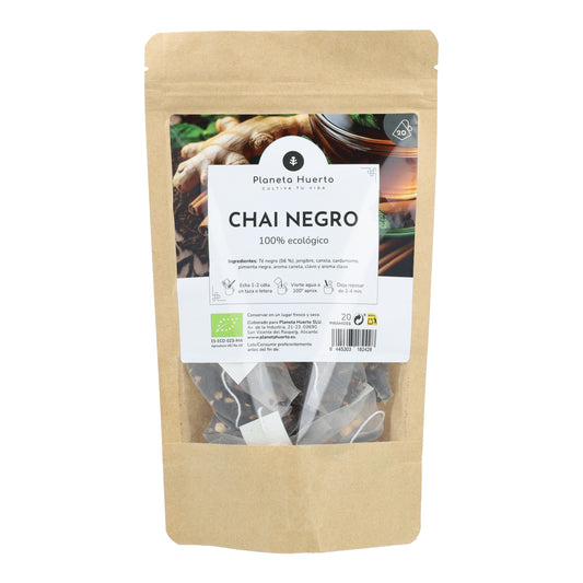 Chá Preto Chai ECO Planeta Huerto 20 pirâmides
