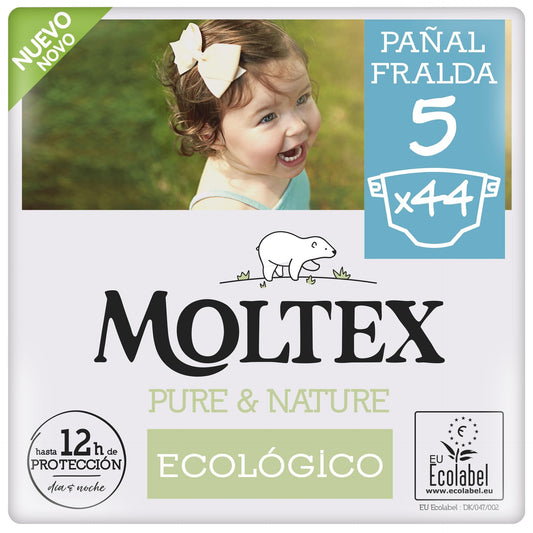 Fraldas Moltex Pure & Nature T5 (13-18 kg), 44 unidades