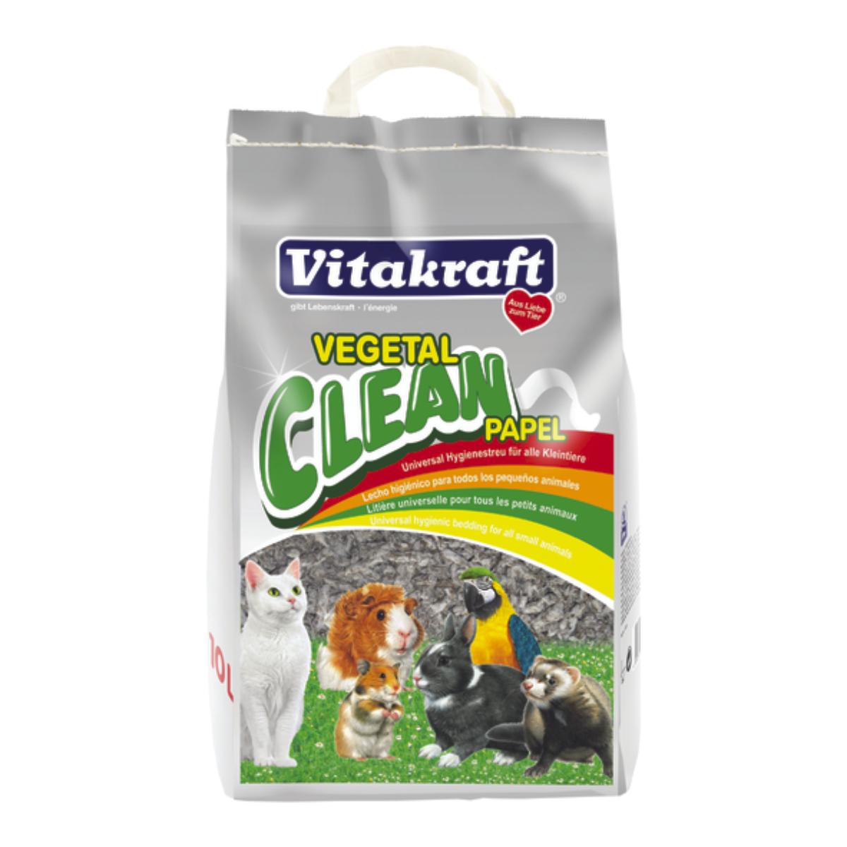 Roupa de cama de papel reciclado Vitakraft Vegetal Clean 10 L