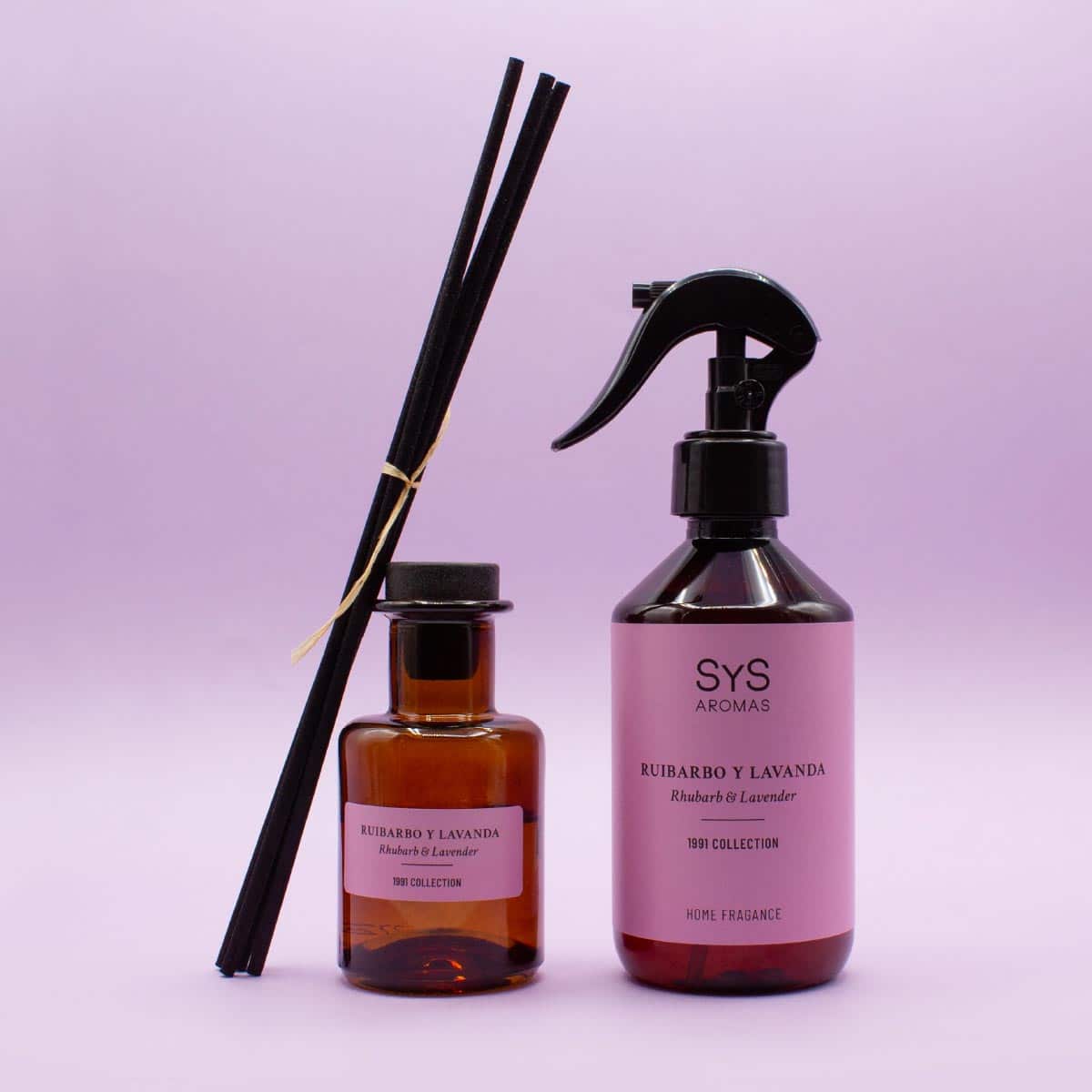 Ambientador Pulverizador Ruibarbo y Lavanda SYS Aromas 300 ml | Colección 1991 | Aroma Floral y Cítrico | Relajante_2