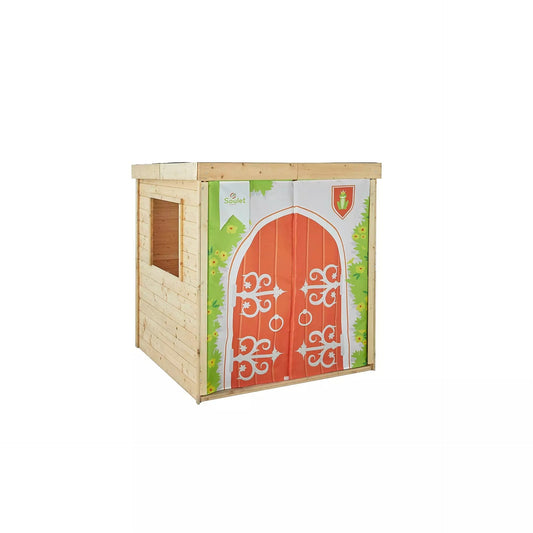 Casa de brincar de madeira Princesa Soulet com cortina