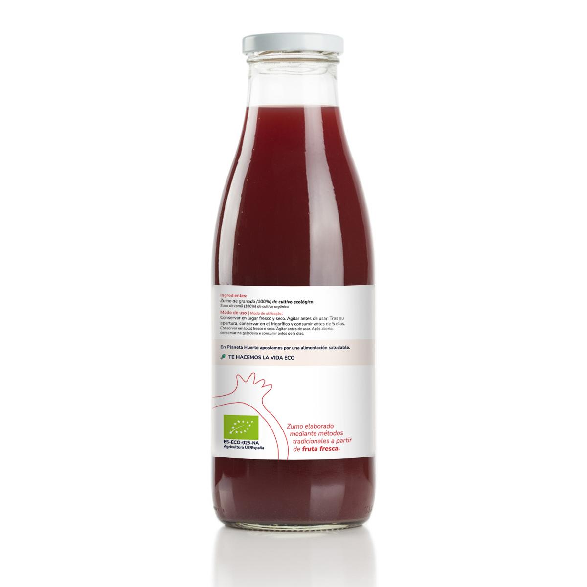 Sumo de Romã 100% fruta espremida Eco Planeta Huerto 750ml