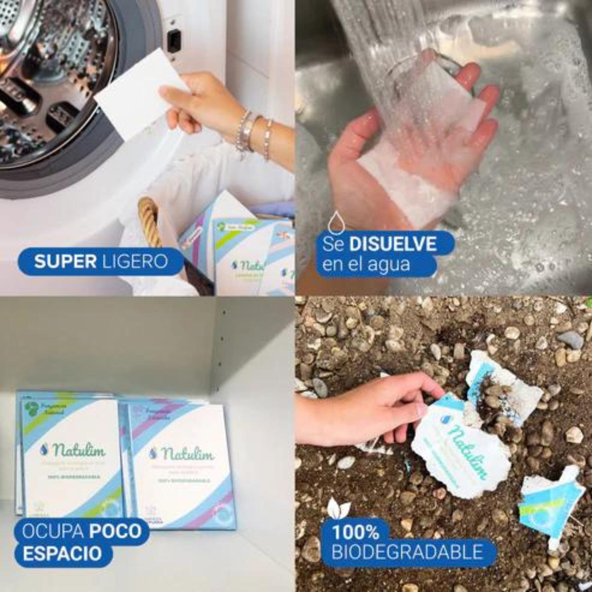 Embalagem de 2 tiras de lavagem Eco Floral, Natulim, 40 lavagens