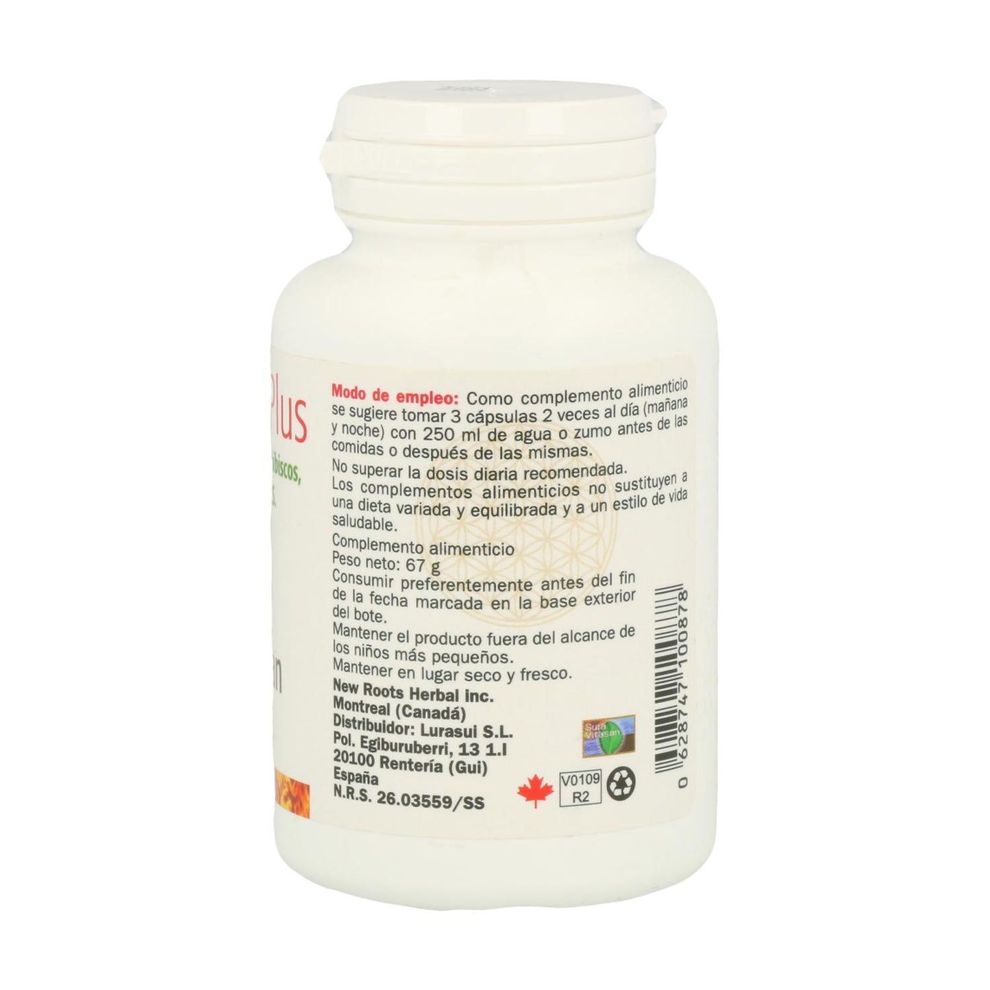 Psyllium Plus 550 Mg 100 Cápsulas Sura Vitasan