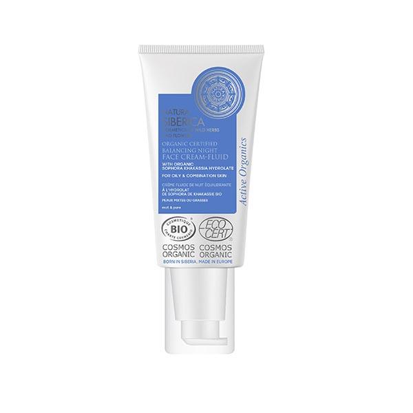 Natura Siberica Creme Facial de Noite Equilibrante Orgânico Certificado para Pele Oleosa e Mista 50 ml