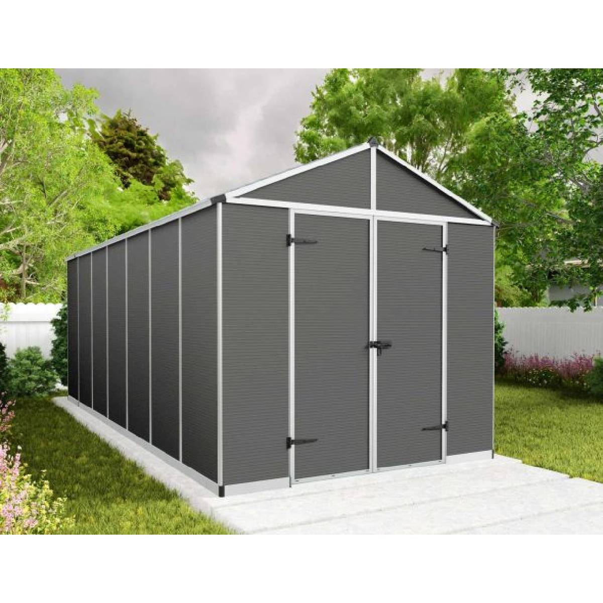 Telheiro de jardim Rubicon 237x528 cm Canopia cinzento escuro