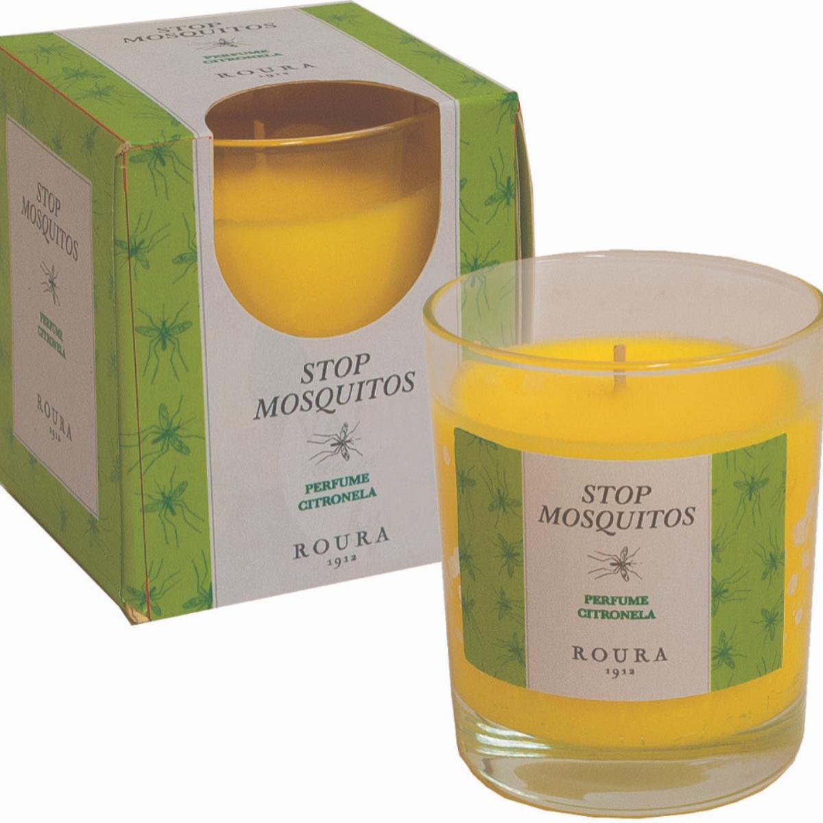 Vela de vidro anti-mosquitos Stop Mosquitos Citronella Roura
