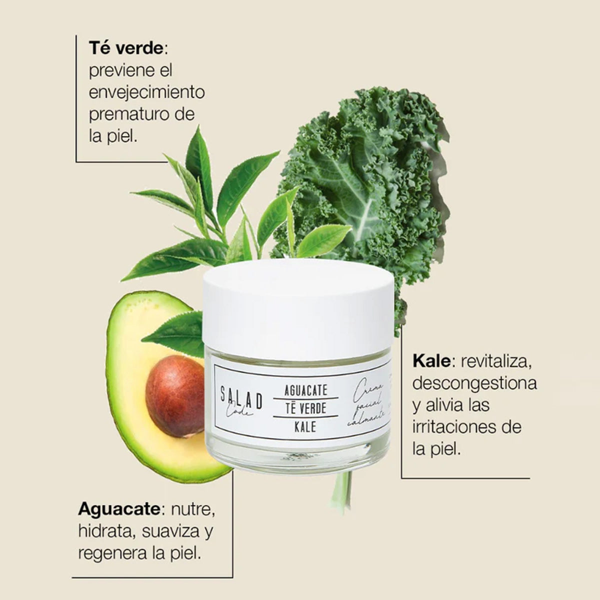 Creme Facial Hidratante e Calmante Salad Code